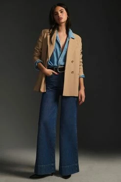 New ???? Maeve Double-Breasted Blazer HEATHERED CAMEL ????
