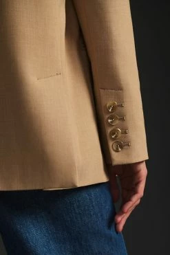 New ???? Maeve Double-Breasted Blazer HEATHERED CAMEL ???? -Sweaty Betty Shop unnamed file 623