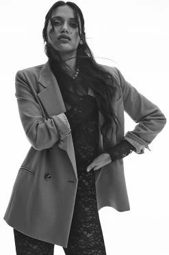 New ???? Maeve Double-Breasted Blazer HEATHERED CAMEL ???? -Sweaty Betty Shop unnamed file 625