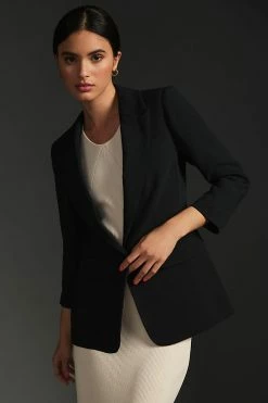 Best Sale ???? Maeve Roll-Sleeve Blazer BLACK ???? -Sweaty Betty Shop unnamed file 628
