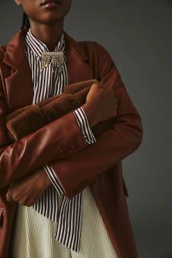 Cheapest ???? BLANKNYC Faux Leather Blazer BROWN ???? -Sweaty Betty Shop unnamed file 639