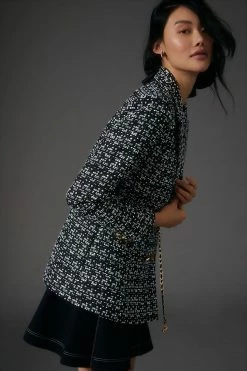 Coupon ???? Maeve Double-Breasted Tweed Jacket BLACK ✨ -Sweaty Betty Shop unnamed file 642