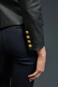 Hot Sale ✨ By Anthropologie Nico Faux Leather Blazer BLACK ???? -Sweaty Betty Shop unnamed file 673