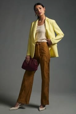 Budget ???? Maeve Button-Back Blazer YELLOW ????