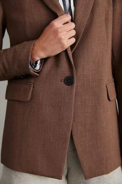 Outlet ???? Maeve Afterparty Menswear Blazer BROWN ???? 3 Outlet ???? Maeve Afterparty Menswear Blazer BROWN ???? -Sweaty Betty Shop unnamed file 702