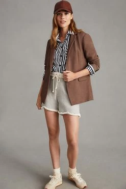 Outlet ???? Maeve Afterparty Menswear Blazer BROWN ???? 4 Outlet ???? Maeve Afterparty Menswear Blazer BROWN ???? -Sweaty Betty Shop unnamed file 703