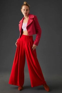 Best reviews of ???? Helene Berman X Anthropologie Cropped Tweed Jacket PINK ????