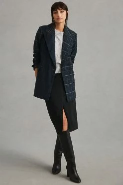 Budget ???? Avec Les Filles Oversized Plaid Blazer BLACK MOTIF ???? -Sweaty Betty Shop unnamed file 735