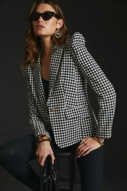 Hot Sale ❤️ Walter Baker Gianna Blazer BLACK MOTIF ✨