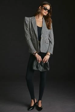 Hot Sale ❤️ Walter Baker Gianna Blazer BLACK MOTIF ✨ -Sweaty Betty Shop unnamed file 771