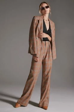 Best Pirce ???? Paige Londyn Plaid Blazer BRONZE DUST MULTI ????