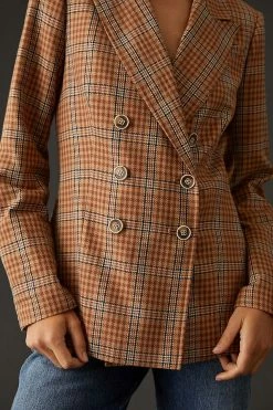 Best Pirce ???? Paige Londyn Plaid Blazer BRONZE DUST MULTI ???? -Sweaty Betty Shop unnamed file 809