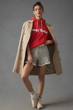 Cheap ???? Beach Riot Alissa Santa Babe Hoodie LIGHT RED ????