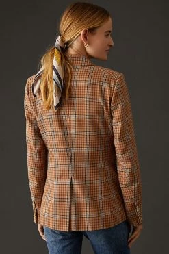 Best Pirce ???? Paige Londyn Plaid Blazer BRONZE DUST MULTI ???? -Sweaty Betty Shop unnamed file 810