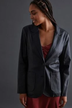 Flash Sale ???? By Anthropologie Faux Leather Blazer BLACK ???? -Sweaty Betty Shop unnamed file 836