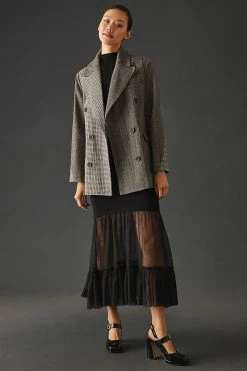 Budget ???? Avec Les Filles Plaid Colorblock Blazer GREY MOTIF ???? -Sweaty Betty Shop unnamed file 848