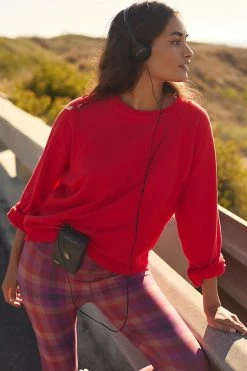 Budget ???? Electric & Rose Ronan Pullover Sweatshirt RED ⭐