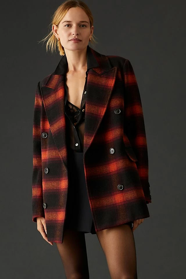 Avec Les Filles Double-Breasted Plaid Blazer Wholesale ???? Avec Les Filles Double-Breasted Plaid Blazer DARK ORANGE ???? -Sweaty Betty Shop unnamed file 861