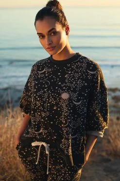 Outlet ???? Electric & Rose Erin Sweatshirt BLACK MOTIF ????