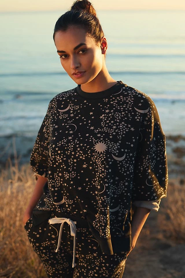 Electric & Rose Erin Sweatshirt Outlet ???? Electric & Rose Erin Sweatshirt BLACK MOTIF ???? -Sweaty Betty Shop unnamed file 93